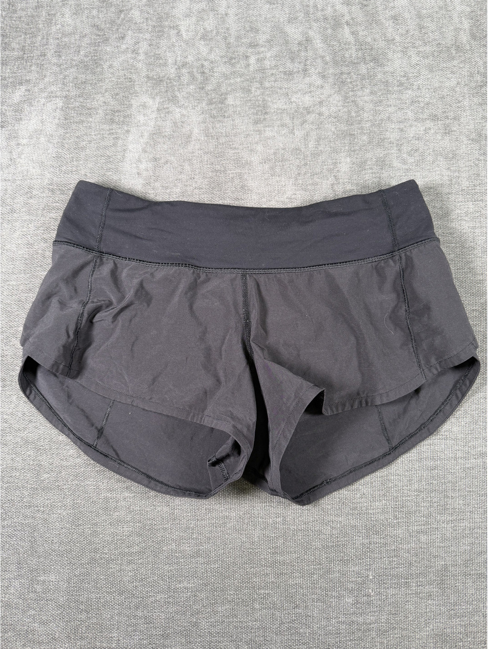 Lululemon Speed Up Low-Rise Running Athletic Shorts, Black, Size 4